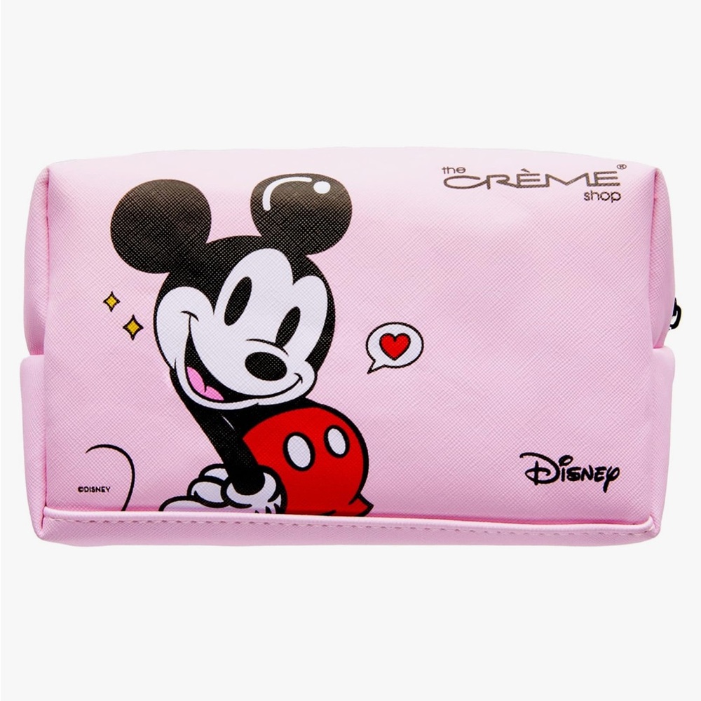 The Crème Shop Disney Minnie and Mickey Mouse Pink Makeup Pouch NWT - Picture 2 of 2